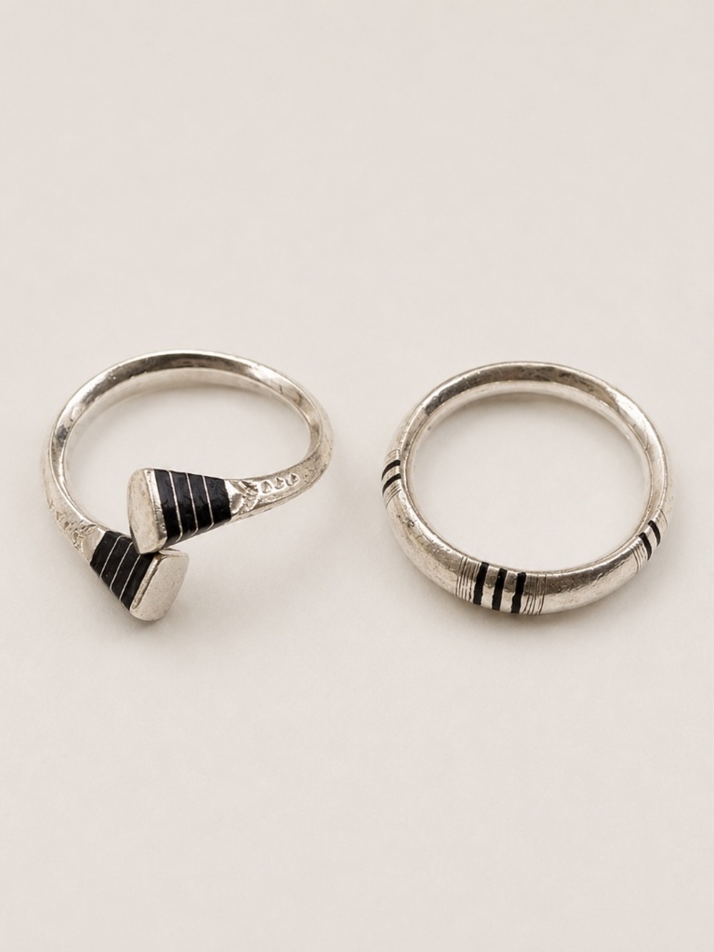 Silver handmade Tuareg rings size 6